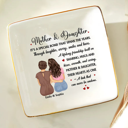Mother & Daughter A Special Bond That Spans The Years - Personalized Ring Dish