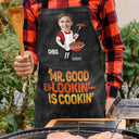 Cooking, Gift For Men, Gift For Couples, Gift For Husband, Gift For Boyfriend - Custom Photo Mr. Good Lookin' Is Cookin' - Personalized Apron