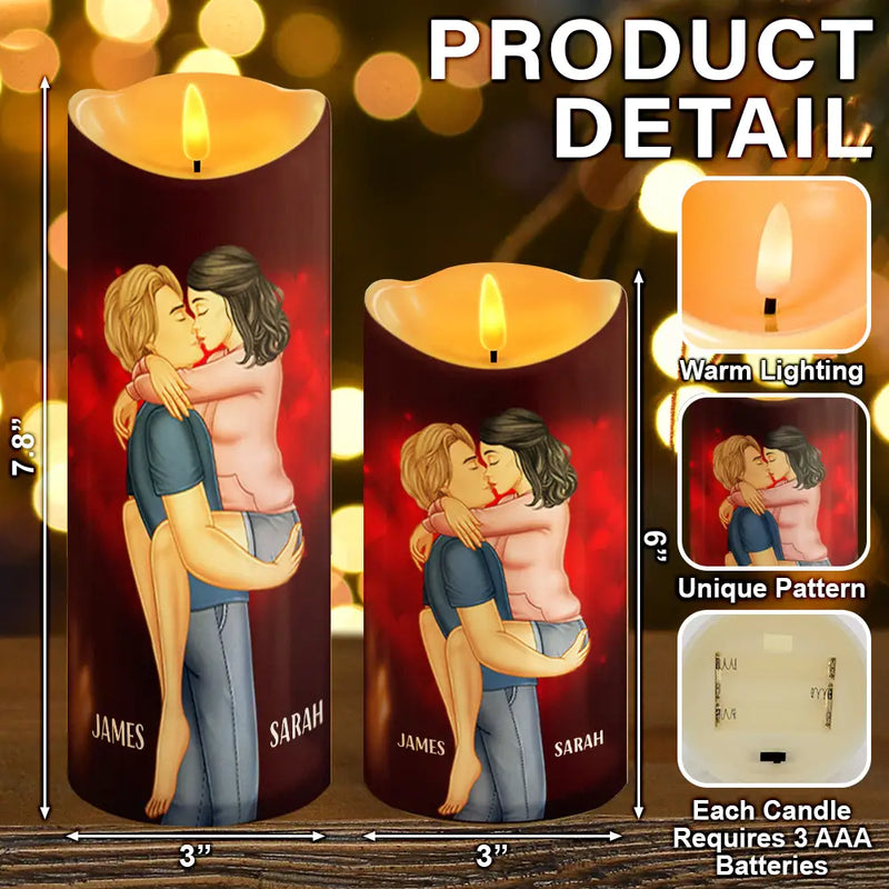 Gift For Couples, Gift For Husband, Gift For Wife, Gift For Girlfriend, Gift For Boyfriend - Couple Light This When You Want Me - Personalized Flameless LED Candle
