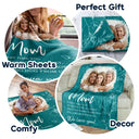 Custom Photo,Gift For Mother,Gift For Grandpa,Gift For Women,Mom - Children,Grandma - Grandkids,Love - Custom Photo Mom Grandma Every Time You Snuggle This Blanket - Personalized Fleece Blanket, Sherpa Blanket