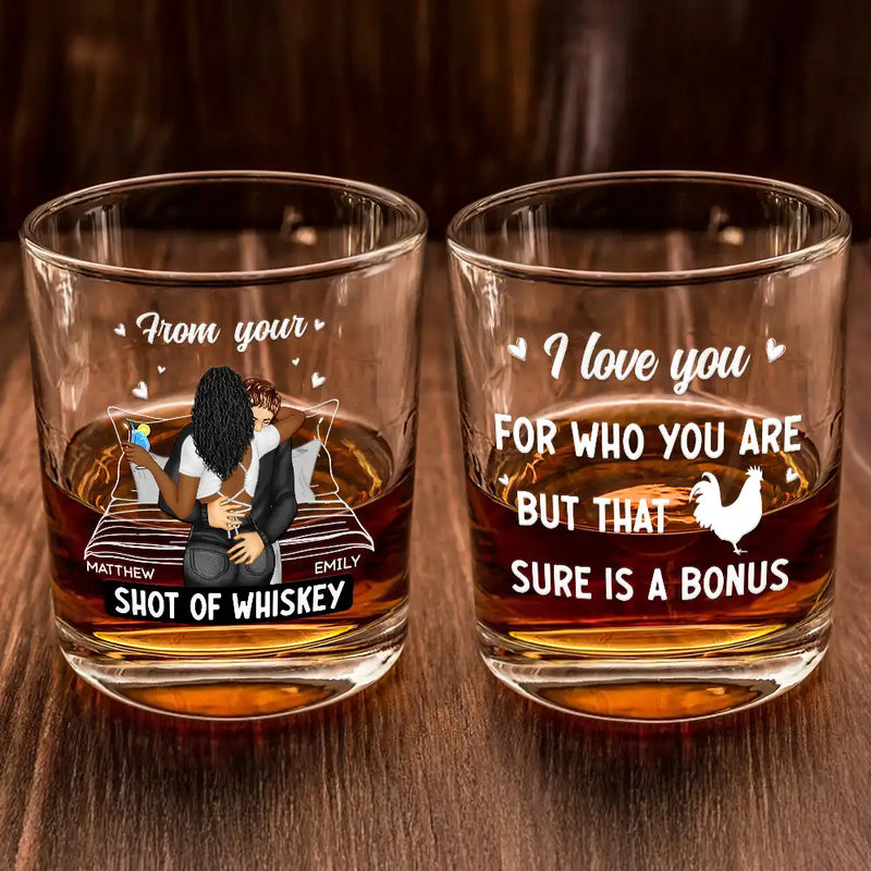 Gift For Couples, Gift For Boyfriend, Gift For Husband - I Met You I Liked You I Love You I'm Keeping You - Personalized Whiskey Glass
