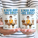 Dog Dad, Dog Lovers - A Man And His Dogs A Bond That Can't Be Broken - Personalized Mug