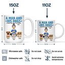 Dog Dad, Dog Lovers - A Man And His Dogs A Bond That Can't Be Broken - Personalized Mug