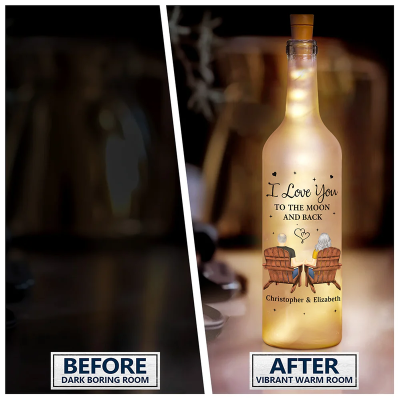 Gift For Couples, Gift For Husband, Gift For Wife, Gift For Boyfriend, Gift For Girlfriend - You & Me We Got This - Personalized Bottle Light