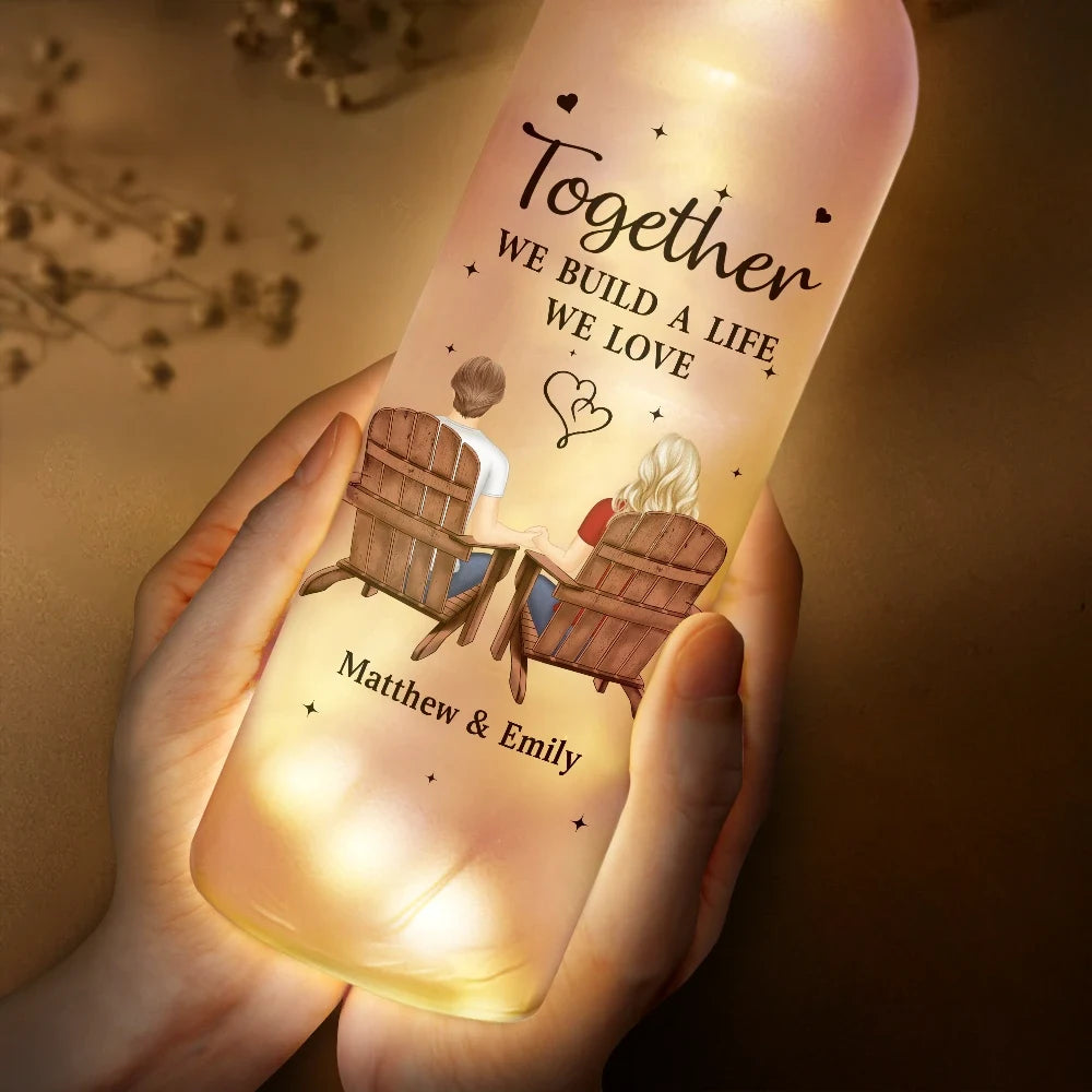 Gift For Couples, Gift For Husband, Gift For Wife, Gift For Boyfriend, Gift For Girlfriend - You & Me We Got This - Personalized Bottle Light