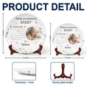 Gift For Mother, New Mom, New baby - Custom Photo Calendar The Day You Become My Mommy - Personalized Ceramic Plate