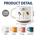 Gift For Mother,Gift For Grandma,Love - First Mom Now Grandma Birth Flowers - Personalized Pottery Mug