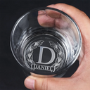 Gift For Couples, Gift For Husband, Gift For Wife - Monogram Initial Name Anniversary Gift For Him - Personalized Engraved Whiskey Glass
