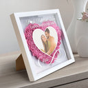 Gift For Couples, Gift For Wife, Gift For Girlfriend - Custom Photo I Love You Everyday - Personalized Flower Shadow Box