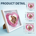 Gift For Couples, Gift For Wife, Gift For Girlfriend - Custom Photo I Love You Everyday - Personalized Flower Shadow Box