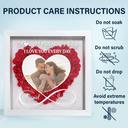 Gift For Couples, Gift For Wife, Gift For Girlfriend - Custom Photo I Love You Everyday - Personalized Flower Shadow Box