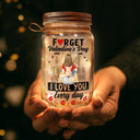 Gift For Couples, Gift For Wife, Gift For Husband, Gift For Boyfriend, Gift For Girlfriend - I Love You Everyday - Personalized Mason Jar Light