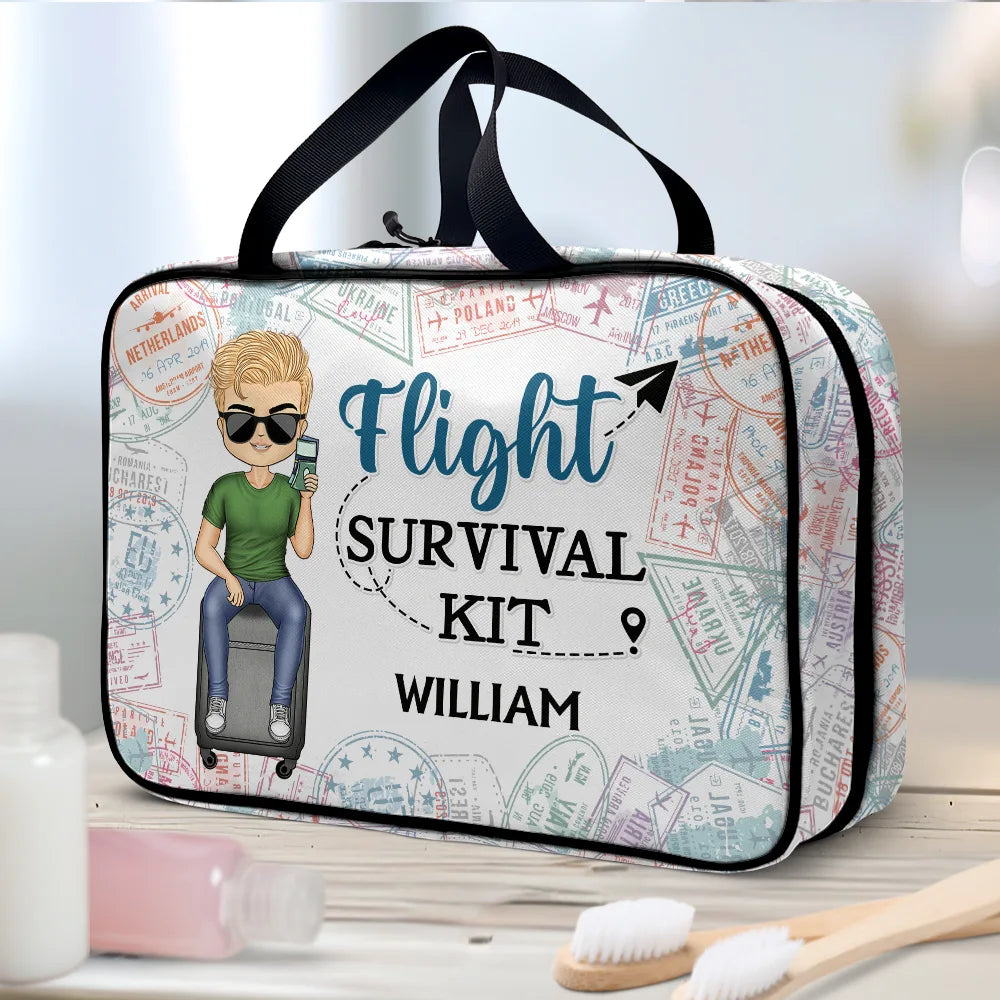 Travel,Gift For Yourself,Gift For Women,Gift For Men,Happy - All My Travel Stuff - Personalized Toiletry Bag