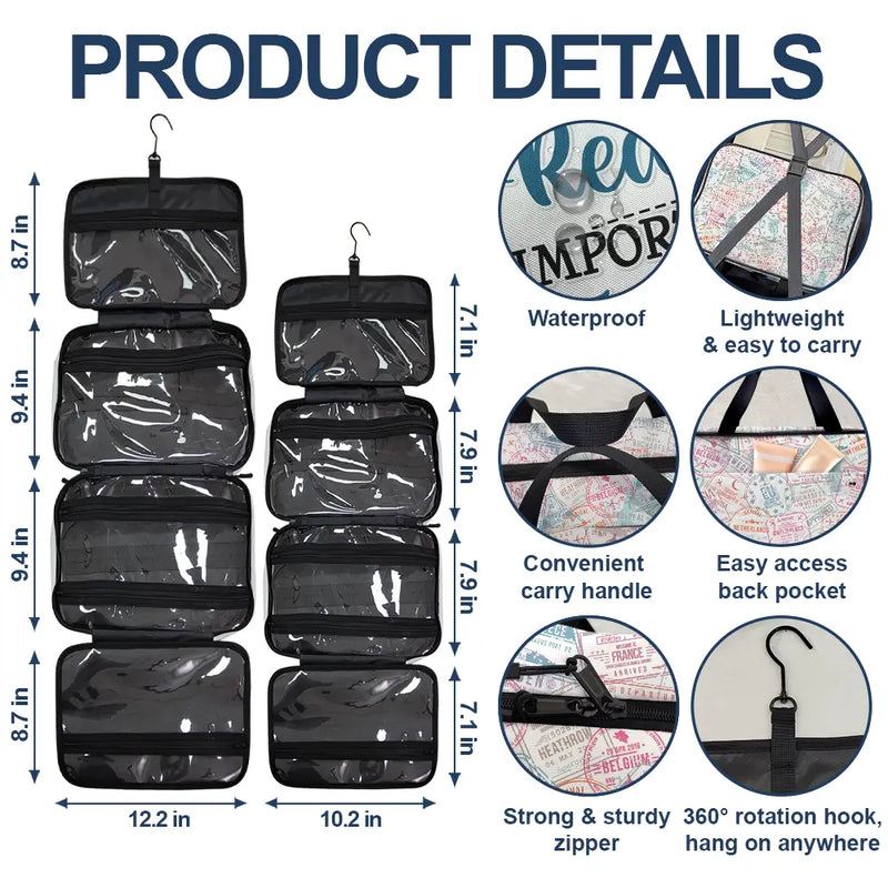 Travel,Gift For Yourself,Gift For Women,Gift For Men,Happy - All My Travel Stuff - Personalized Toiletry Bag