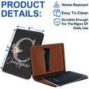 Travel,Gift For Yourself,Gift For Women,Happy - Floral Monogram - Personalized Passport Cover, Passport Holder