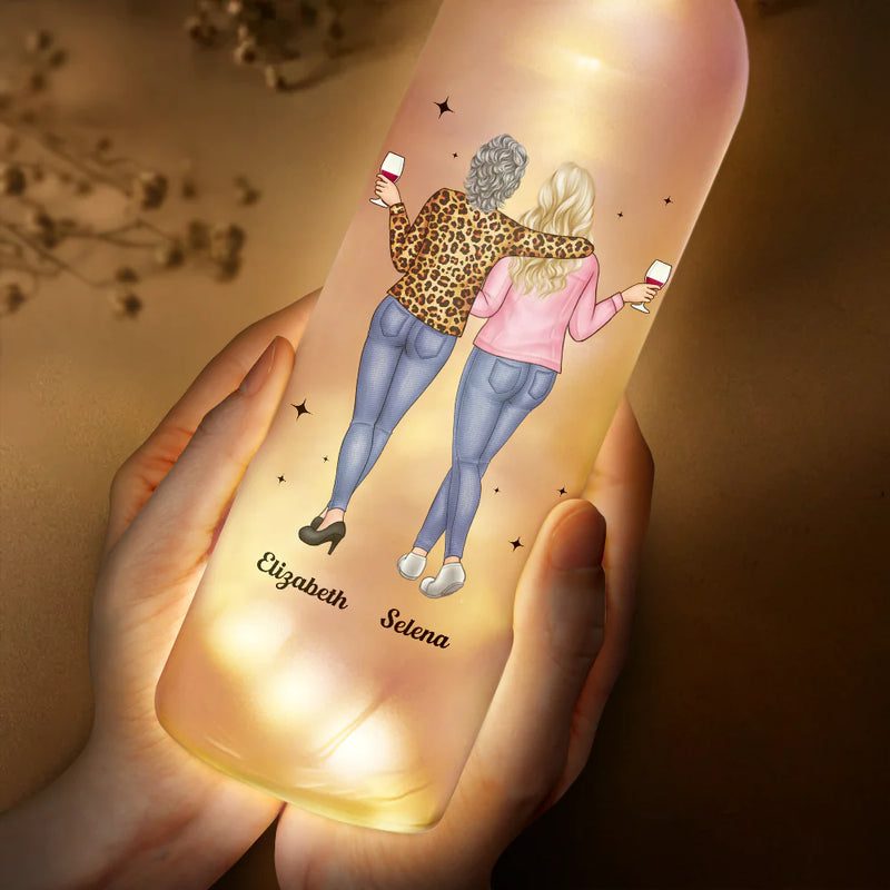 Gift For Daughter,Mom - Daughters (Adult),Happy - My Daughter Whisper Back I Am The Storm - Personalized Bottle Light