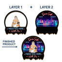 Gift For Couples, Gift For Husband, Gift For Wife, Gift For Boyfriend, Gift For Girlfriend - Couple Drive Safe I Love You - Personalized Custom Shaped Car Visor Clip