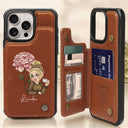 Gift For Yourself, Gift For Women - Birth Month Flowers Bloom Where You're Planted Women - Personalized Leather Flip Wallet Phone Case