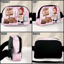 Travel,Gift For Yourself,Gift For Women,Gift For Men,Happy - Collect Moments Not Things Travel Is My Therapy - Personalized Crossbody Belt Bag