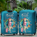 Travel,Gift For Women,Gift For Men,Gift For Yourself,Happy - Travel Around The World - Personalized Luggage Cover