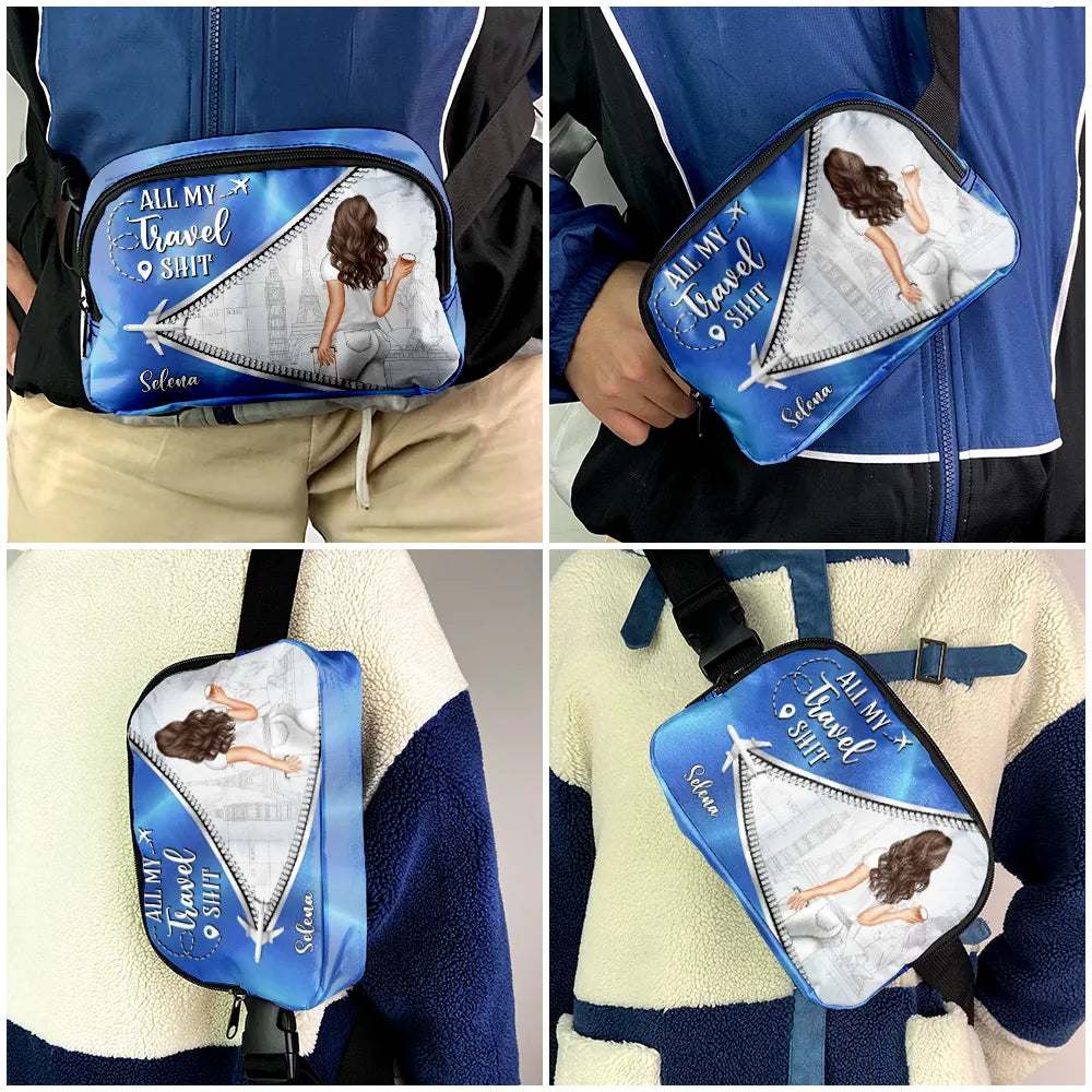 All My Travel Crap - Personalized Crossbody Belt Bag