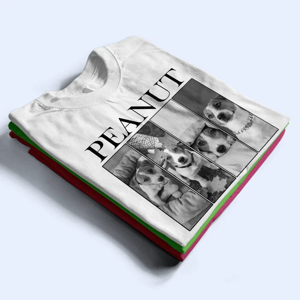 Custom Photo,Memorial,Pet Lovers,Dog Lovers,Cat Lovers - Custom Photo Dog Cat Pet Memorial - Personalized T Shirt
