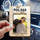 Custom Photo, Dog Lovers, Dog Mom, Dog Dad, Happy - Custom Photo Best Dog Mom Dog Dad Ever Drive Safe I Woof You - Personalized Custom Shaped Car Visor Clip