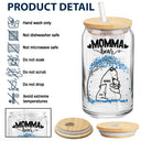 Gift For Mother, Gift For Grandma, Gift For Women, Love - Mama Bear Nutrition Facts - Personalized Clear Glass Can