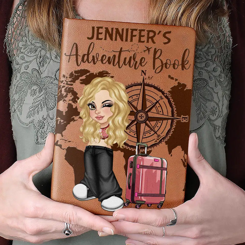 Travel,Gift For Yourself,Gift For Women,Gift For Men - Adventure Book Travel Journal - Personalized Leather Journal