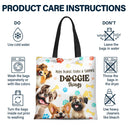 Dog Lovers,Dog Mom,Travel,Happy - Doggie Things 3D Effect Dogs - Personalized Zippered Canvas Bag