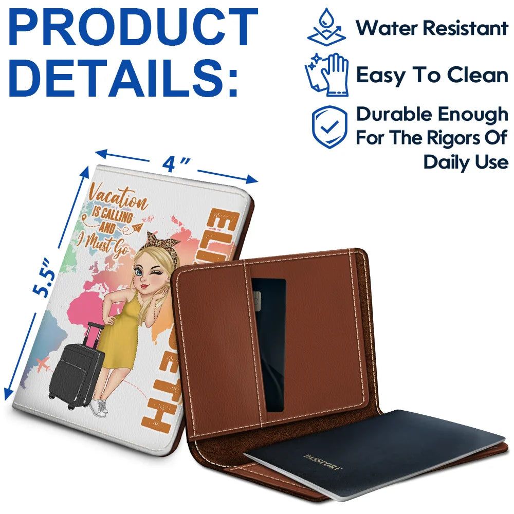 Travel,Gift For Yourself,Gift For Women - Say Yes To New Adventure Travel Lover - Personalized Passport Cover, Passport Holder