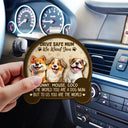 Dog Lovers,Dog Mom,Dog Dad,Funny - Drive Safe Mum Dad 3D Effect Dog - Personalised Custom Shaped Car Visor Clip
