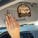 Dog Lovers,Dog Mom,Dog Dad - Drive Safe Mom Dad 3D Effect Dog - Personalized Custom Shaped Car Visor Clip