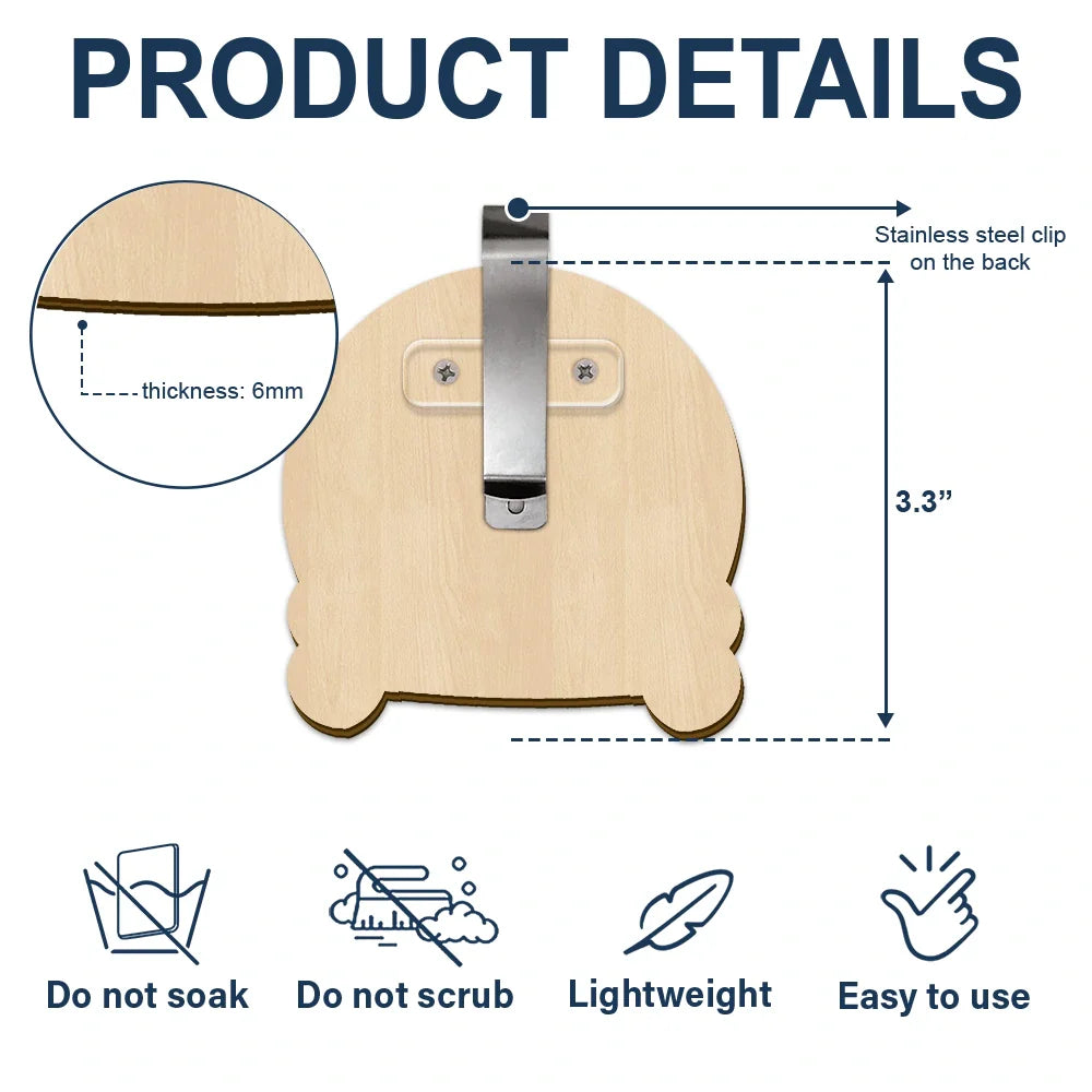 Drive Safe Mom Dad 3D Effect Dog - Personalized Custom Shaped Car Visor Clip