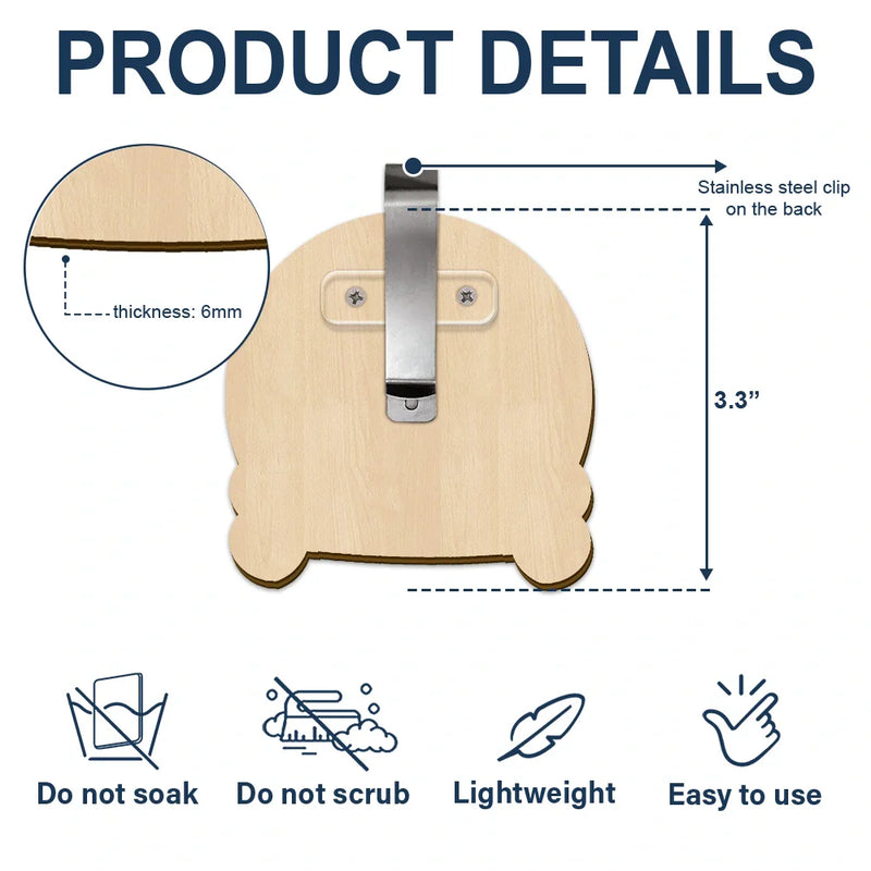 Drive Safe Mom Dad 3D Effect Dog - Personalized Custom Shaped Car Visor Clip