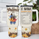 Gift For Mother,Gift For Women,Happy - Best Mom Ever Nutrition Facts - Personalized 40oz Tumbler With Straw