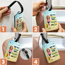 Travel,Gift For Women,Gift For Men,Gift For Yourself,Happy - Just A Girl Boy Who Loves Traveling 3D Effect - Personalized Luggage Tag