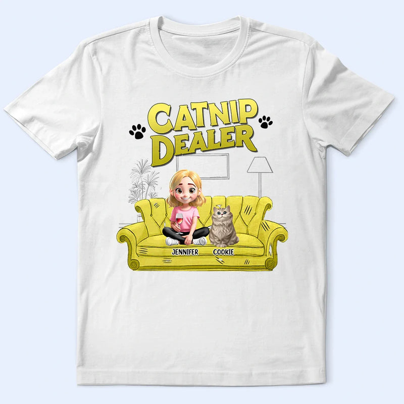 Cat Lovers,Cat Mom,Cat Dad,Gift For Yourself - Catnip Dealer 3D Effect Cats - Personalized T Shirt