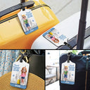 Travel,Gift For Couples,Gift For Husband,Gift For Wife,Gift For Boyfriend,Gift For Girlfriend,Happy - 3D Effect Traveling Couple Hubby & Wifey Travel Partners For Life - Personalized Combo 2 Luggage Tags