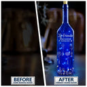 Continue Shopping,Gift For Sisters,Gift For Bestie,Gift For Women - Birth Flower Sisters Besties From The Same Garden - Personalized Blue Bottle Light
