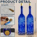 Continue Shopping,Gift For Sisters,Gift For Bestie,Gift For Women - Birth Flower Sisters Besties From The Same Garden - Personalized Blue Bottle Light
