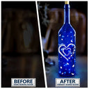 Gift For Grandma, Gift For Mother, Gift For Women, Happy - Mom's Grandma's Sweethearts - Personalized Blue Bottle Light
