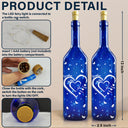 Gift For Grandma, Gift For Mother, Gift For Women, Happy - Mom's Grandma's Sweethearts - Personalized Blue Bottle Light