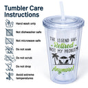 What Day Is Today Who Cares I'm Retired Summer Beach - Birthday, Retirement Gift For Yourself, Dad, Mom, Grandpa, Grandma, BFF Best Friends, Colleagues - Personalized Acrylic Insulated Tumbler With Straw