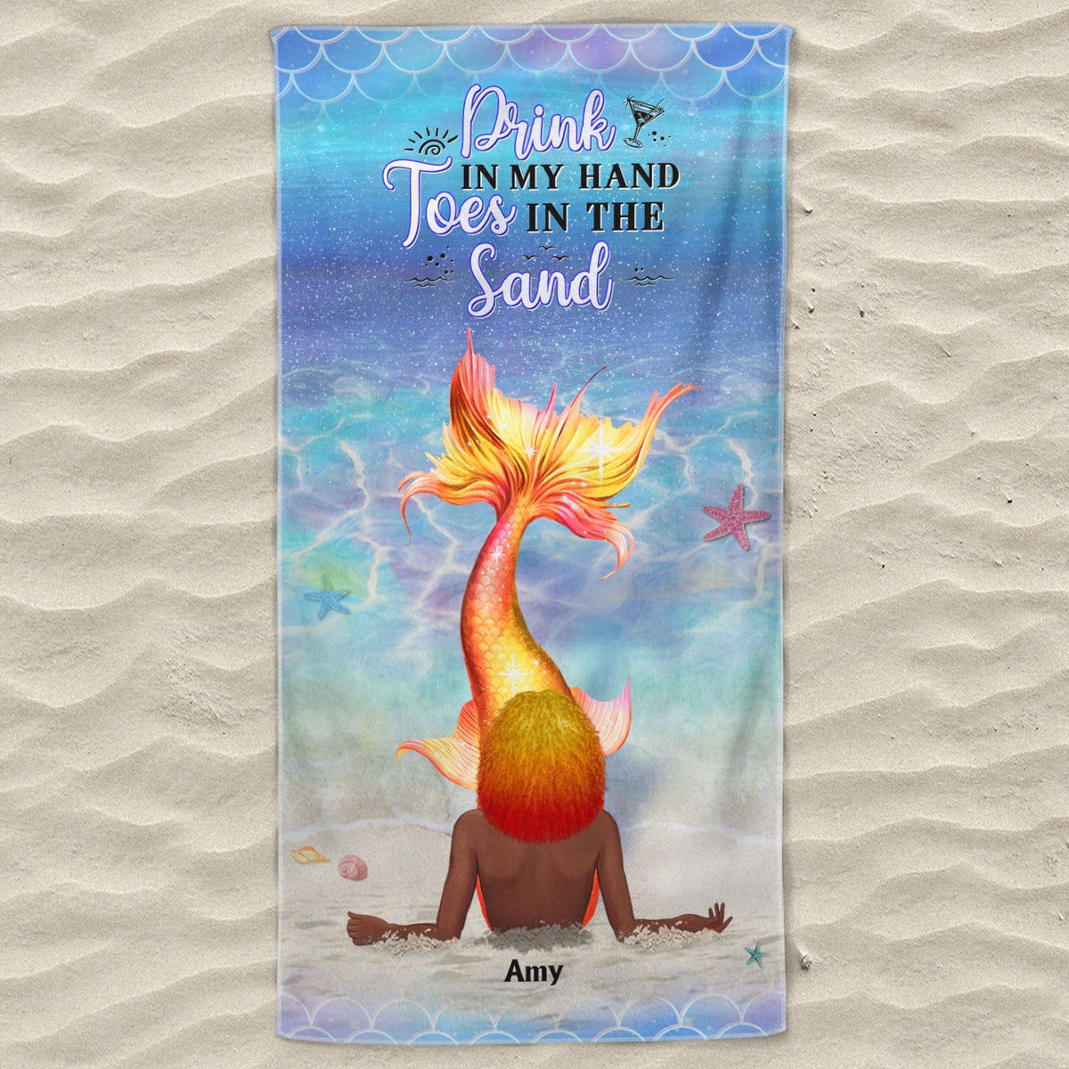 Some Girls Are Just Born With The Ocean In Their Souls - Birthday Gift For BFF, Besties, Beach, Mermaid Lovers - Personalized Custom Beach Towel