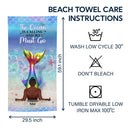 Some Girls Are Just Born With The Ocean In Their Souls - Birthday Gift For BFF, Besties, Beach, Mermaid Lovers - Personalized Custom Beach Towel