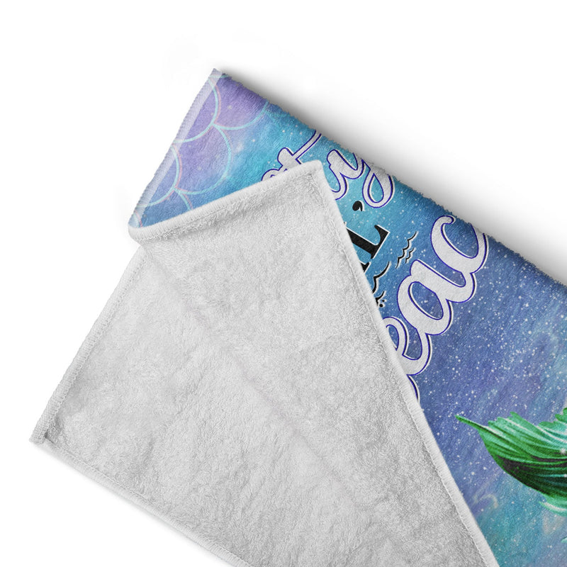 Some Girls Are Just Born With The Ocean In Their Souls - Birthday Gift For BFF, Besties, Beach, Mermaid Lovers - Personalized Custom Beach Towel