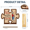 I Found My Missing Piece - Gift For Couple - Personalized Custom Shaped 2-Layered Wooden Plaque