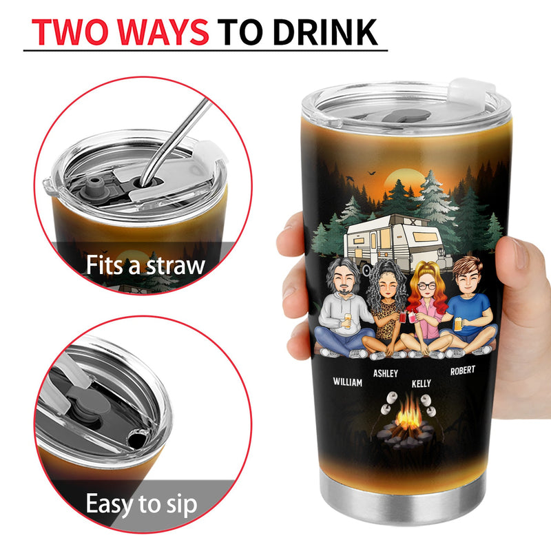 Camping Best Friends Apparently We Are Trouble When We Are Together - Gift For Camping Lovers - Personalized Custom Tumbler