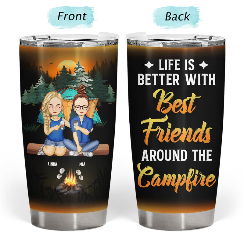Camping Best Friends Apparently We Are Trouble When We Are Together - Gift For Camping Lovers - Personalized Custom Tumbler